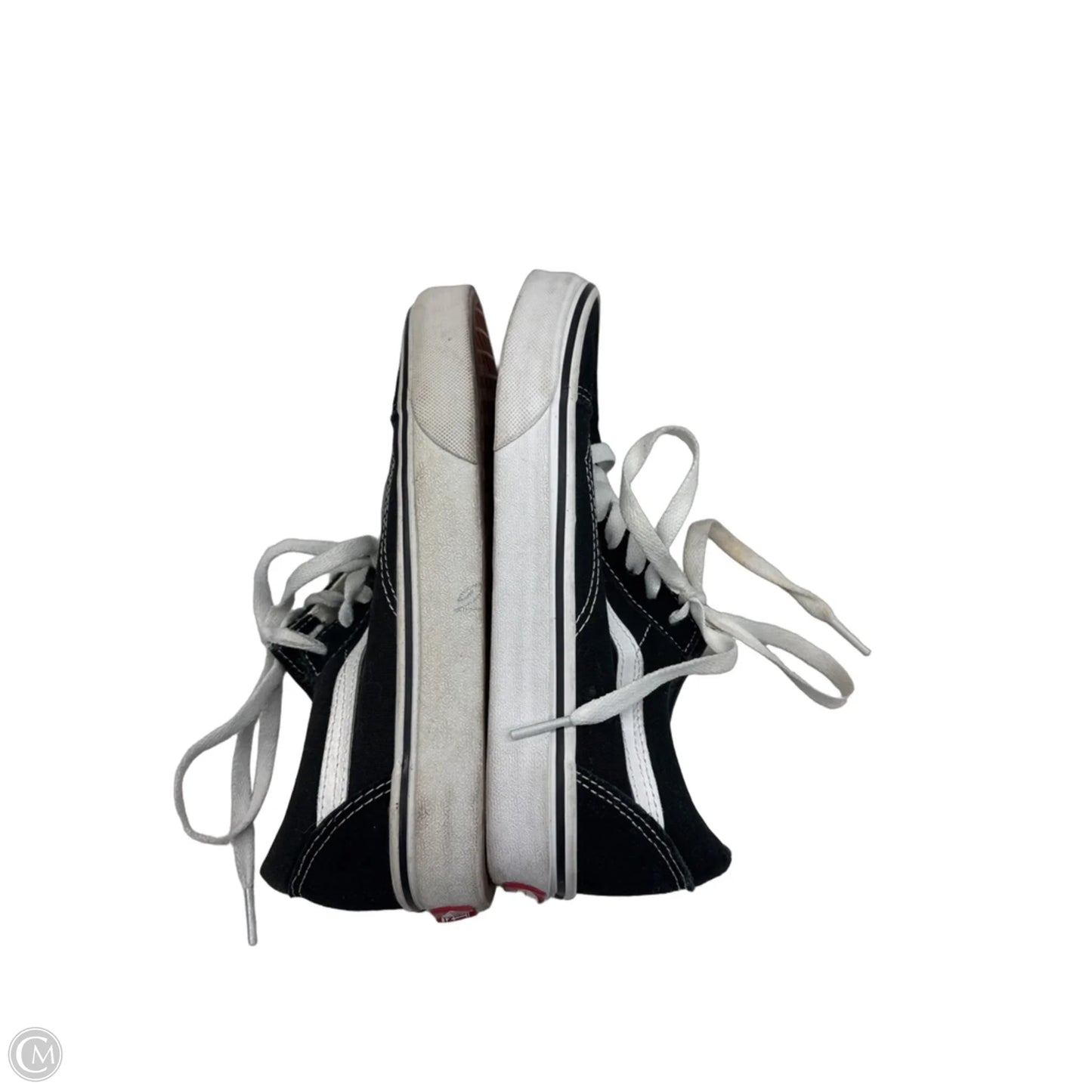 Shoes Sneakers By Vans In Black & White, Size: 6.5