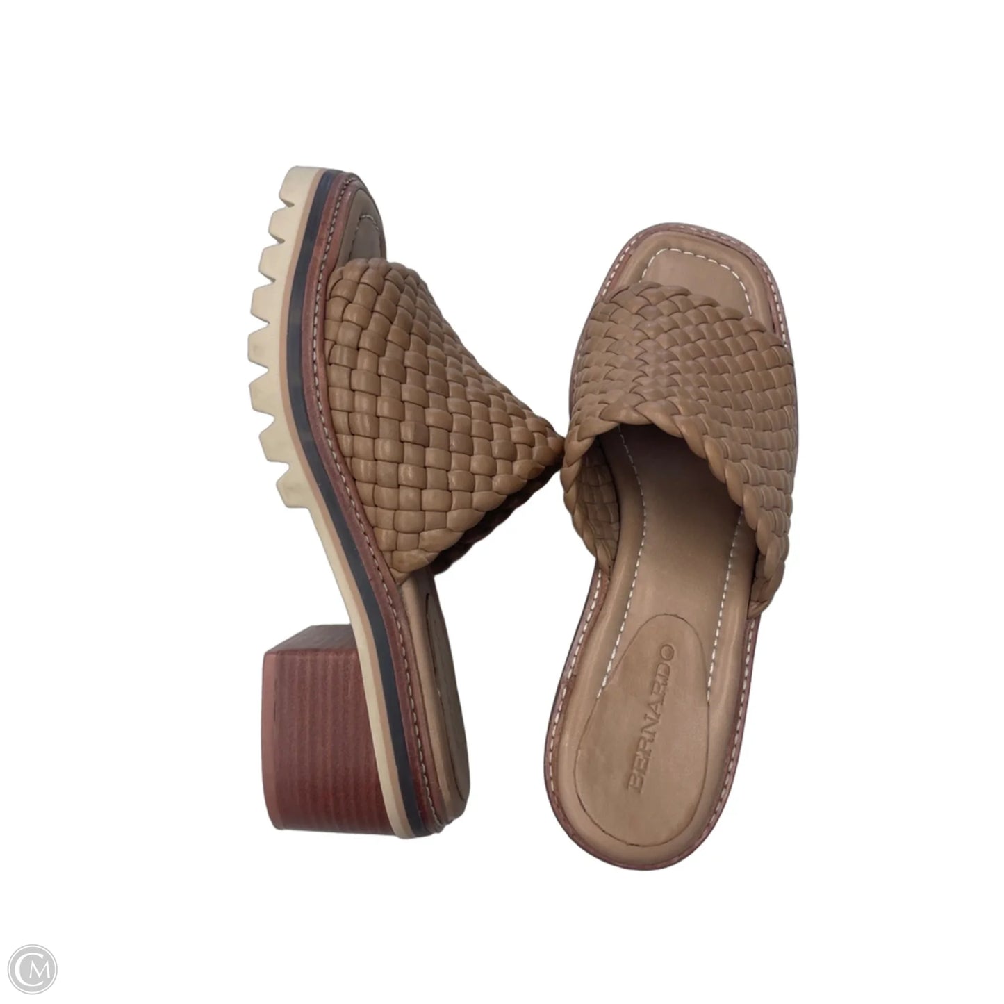 Sandals Heels Block By Bernardo In Tan, Size: 9