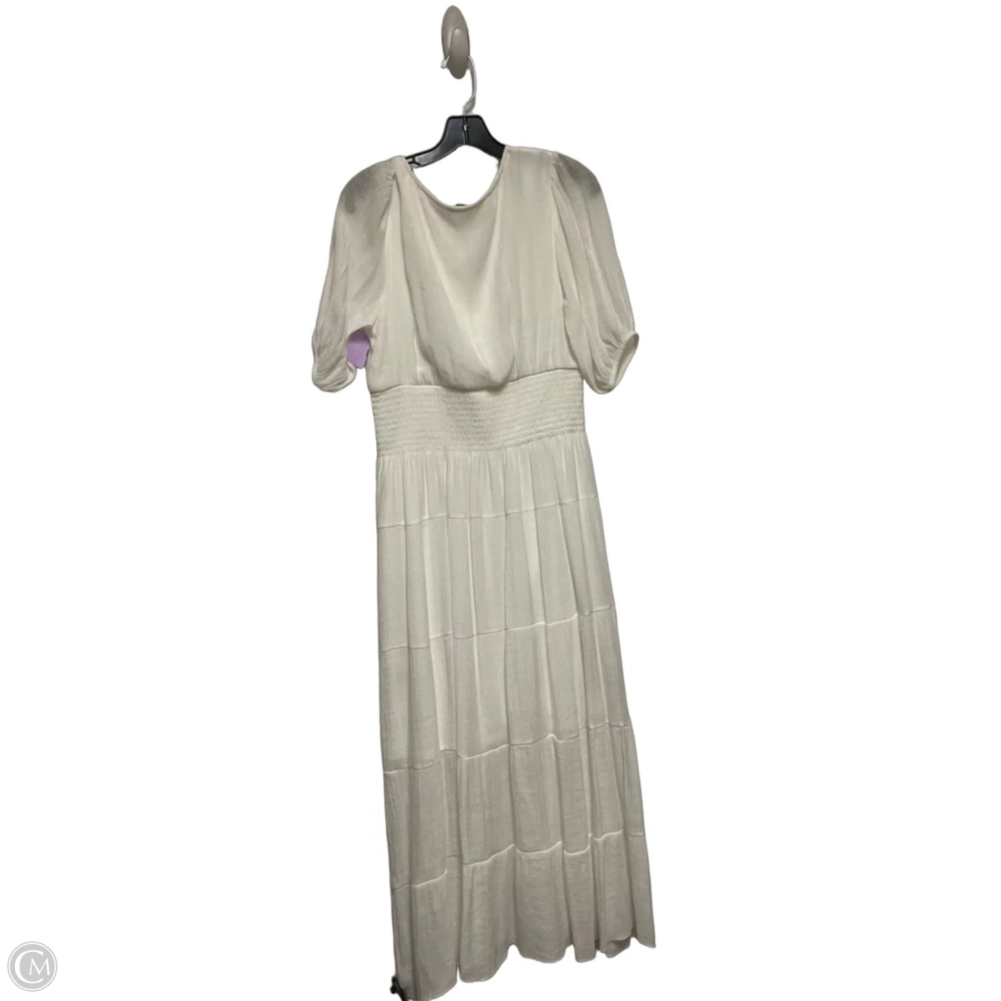 Dress Casual Midi By Clothes Mentor In White, Size: L