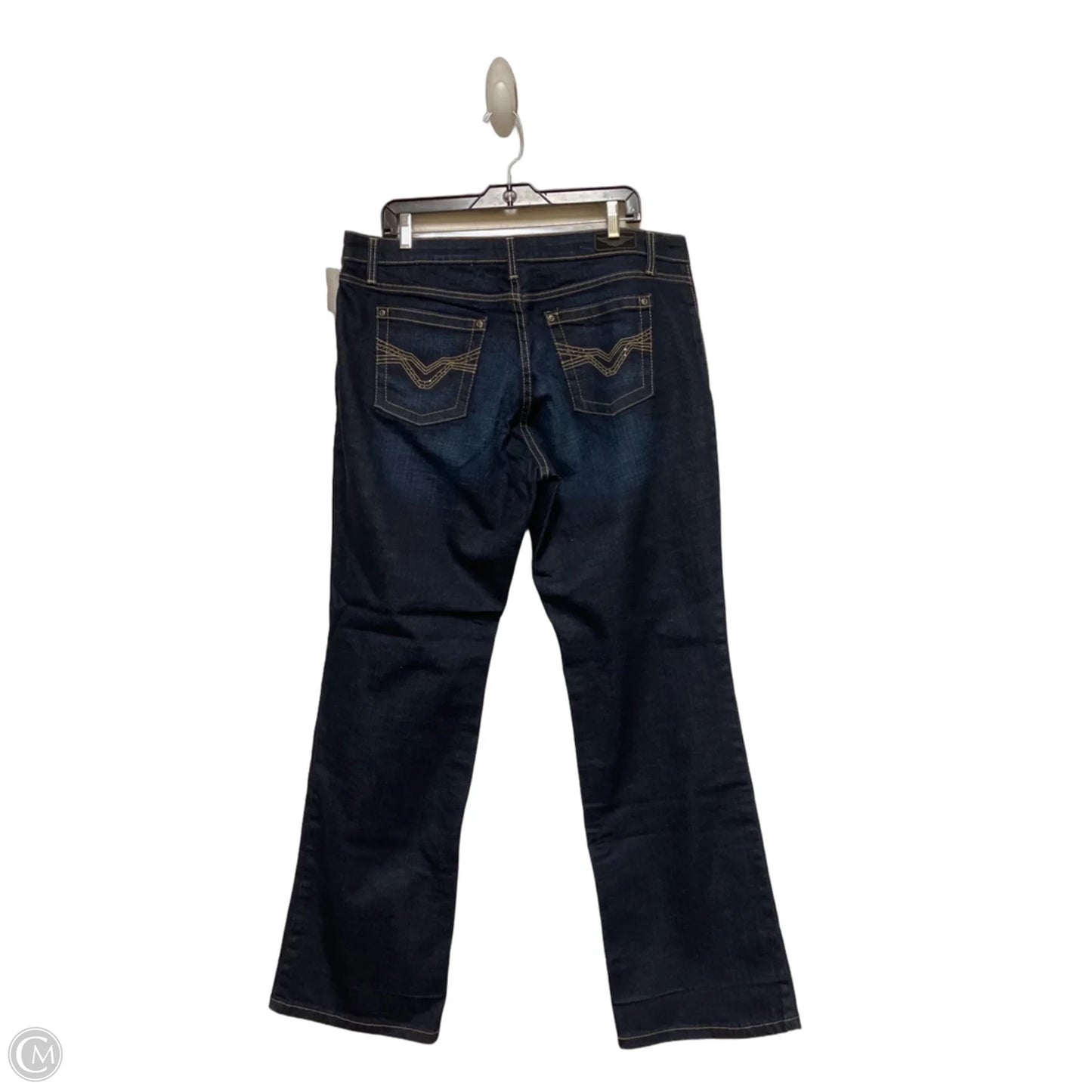 Jeans Wide Leg By Harley Davidson In Blue Denim, Size: 16