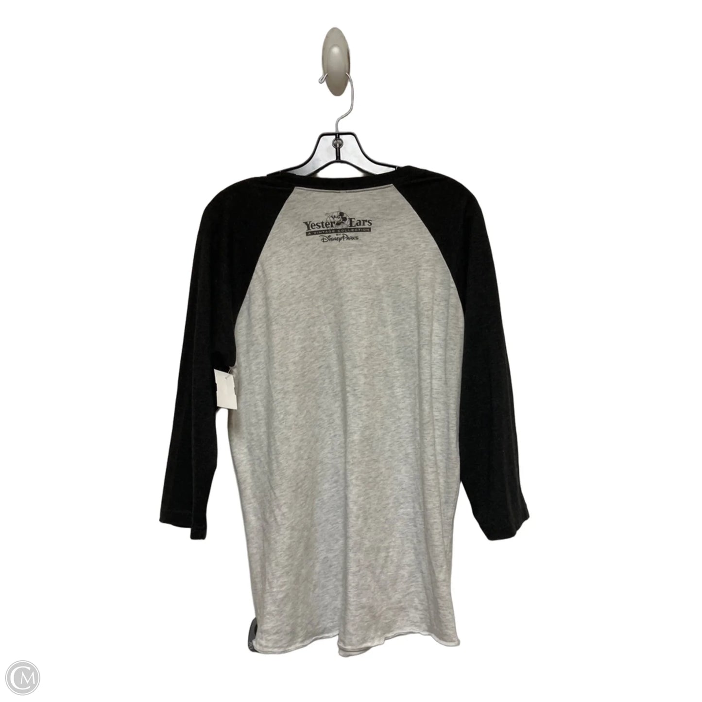 Top Long Sleeve Basic By Disney Store In Black & Grey, Size: M