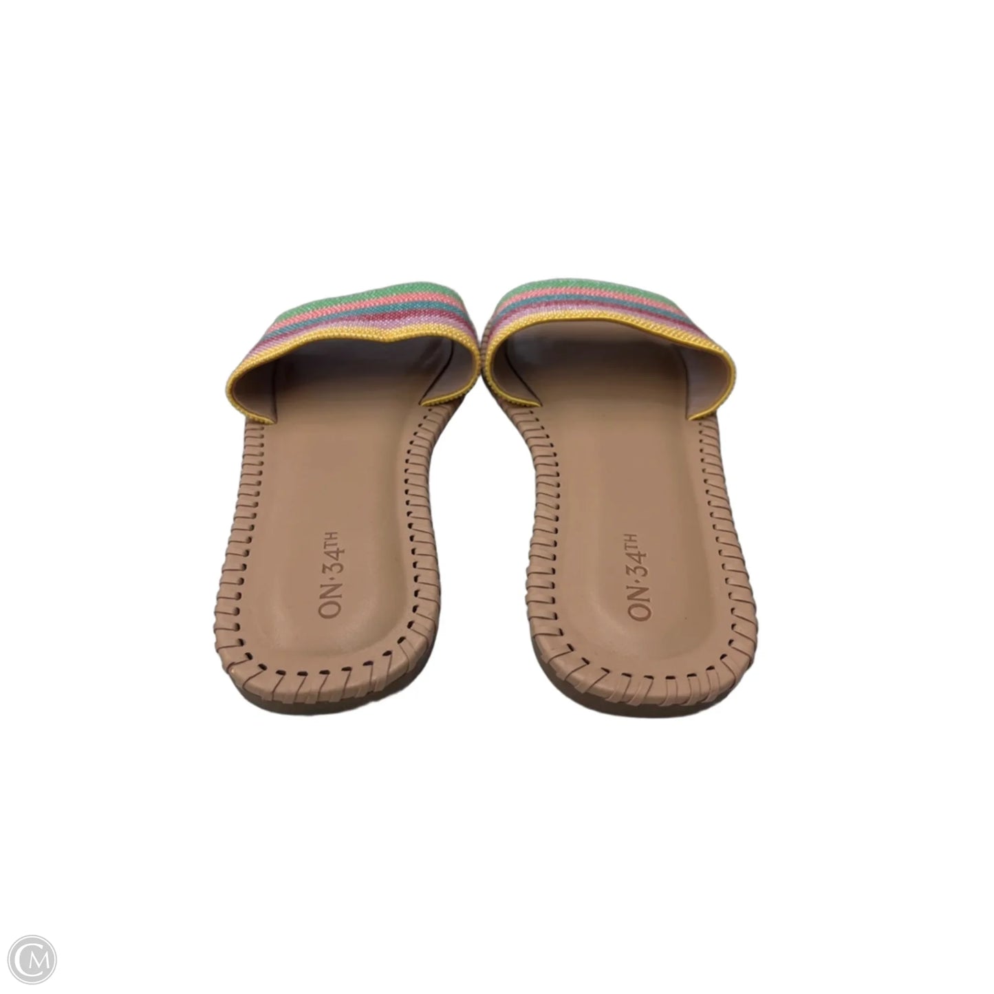 Sandals Flats By On 34th In Striped Pattern, Size: 9