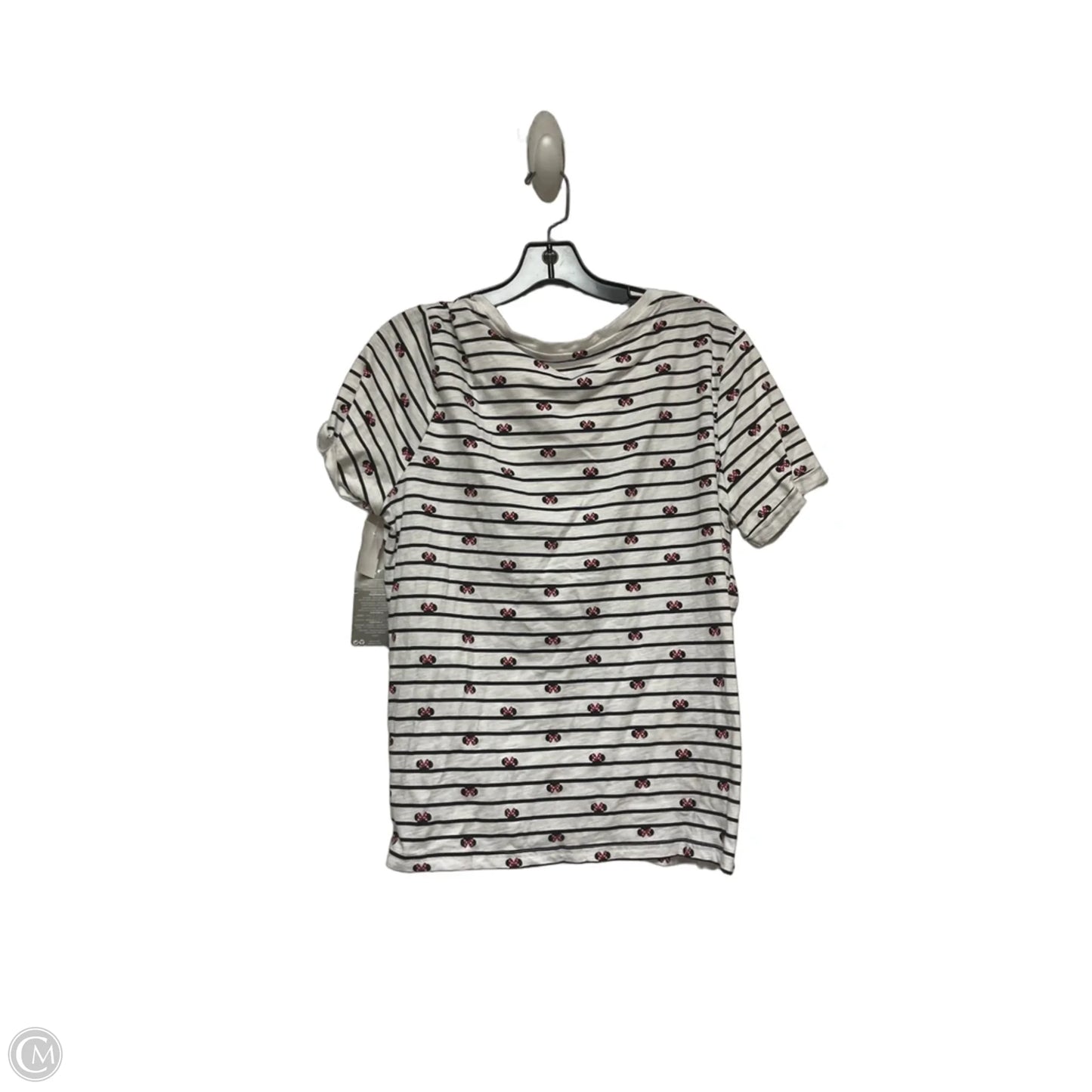 Top Short Sleeve By Disney Store In Striped Pattern, Size: L