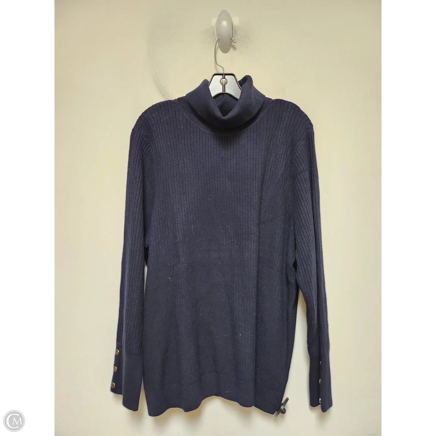 Sweater By Talbots In Navy, Size: 3x