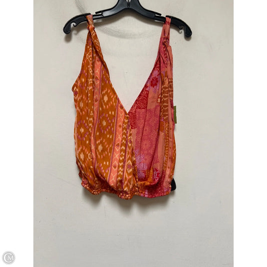 Tank Top By Free People In Orange & Pink, Size: L