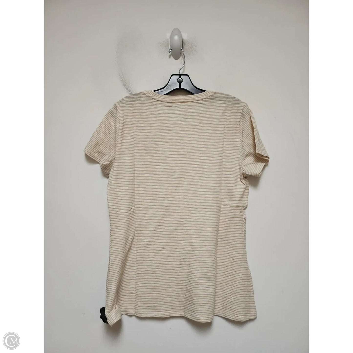 Top Short Sleeve Basic By Lc Lauren Conrad In Striped Pattern, Size: L