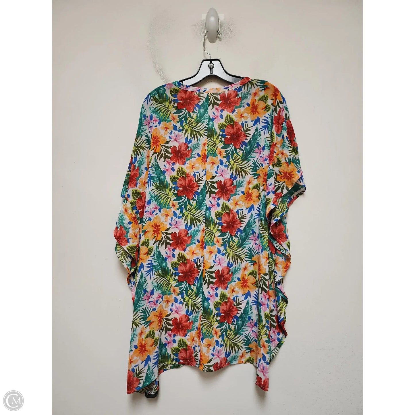 Swimwear Cover-up By Time And Tru In Tropical Print, Size: L