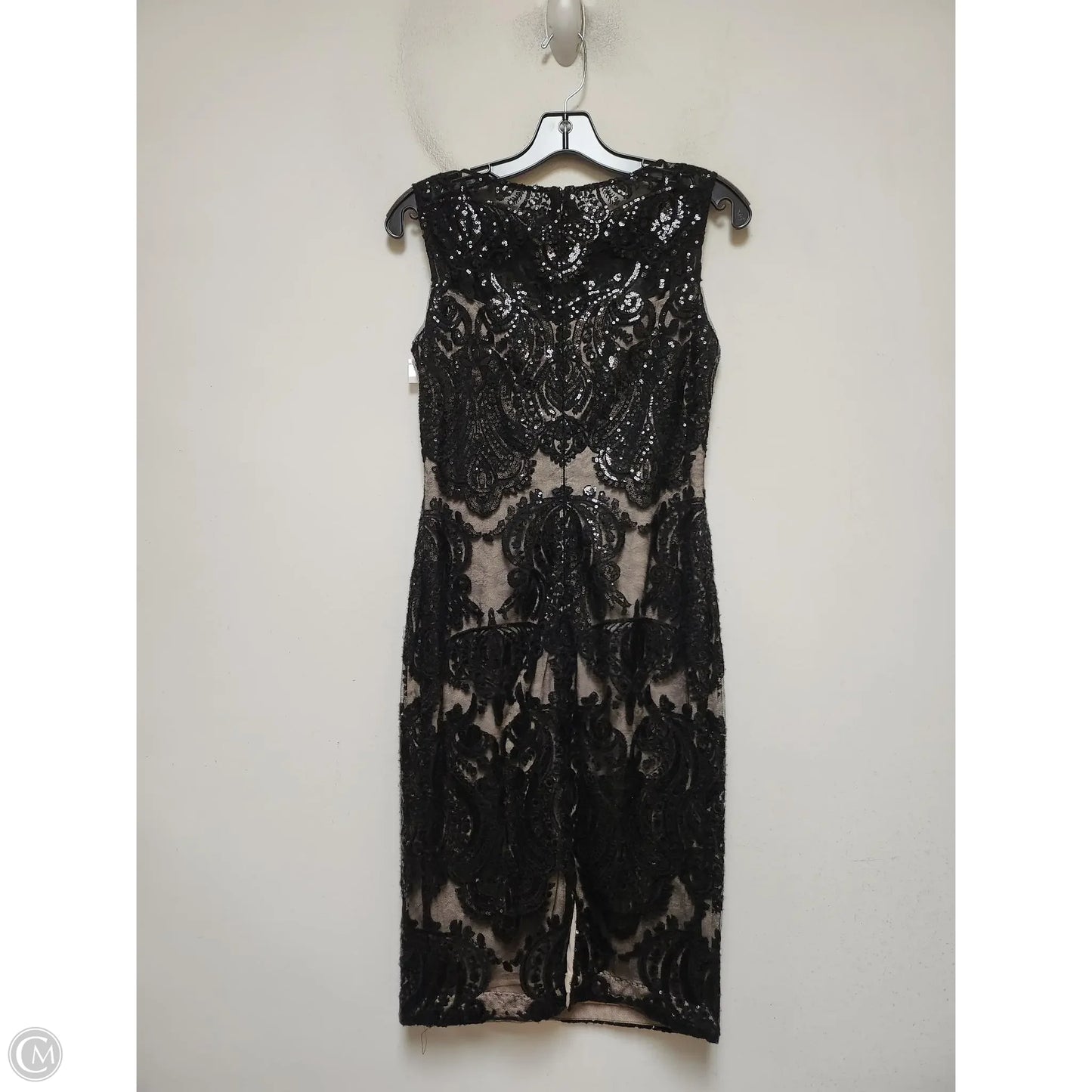 Dress Party Midi By Calvin Klein In Black, Size: Xs