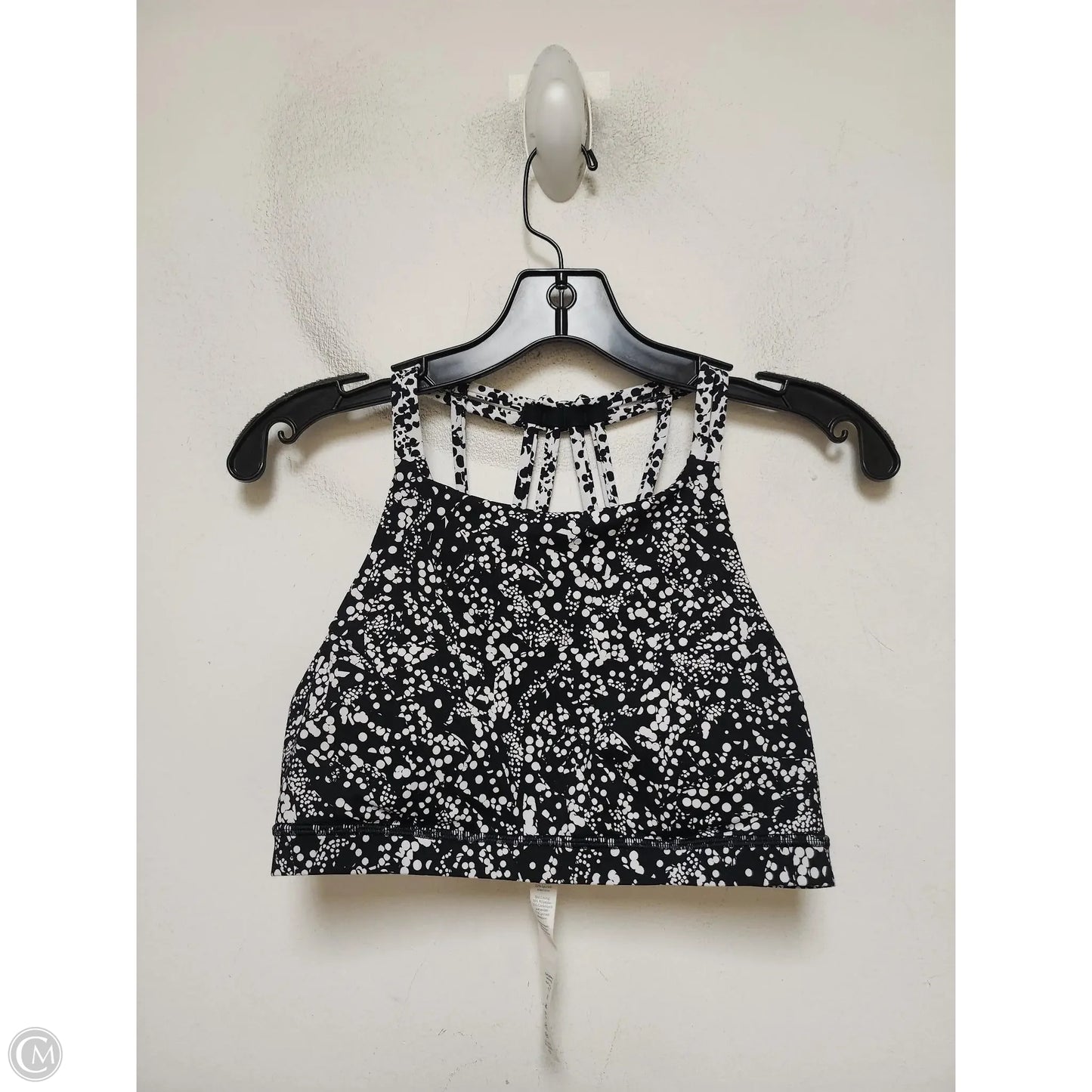 Athletic Bra By Lululemon In Black & White, Size: 6