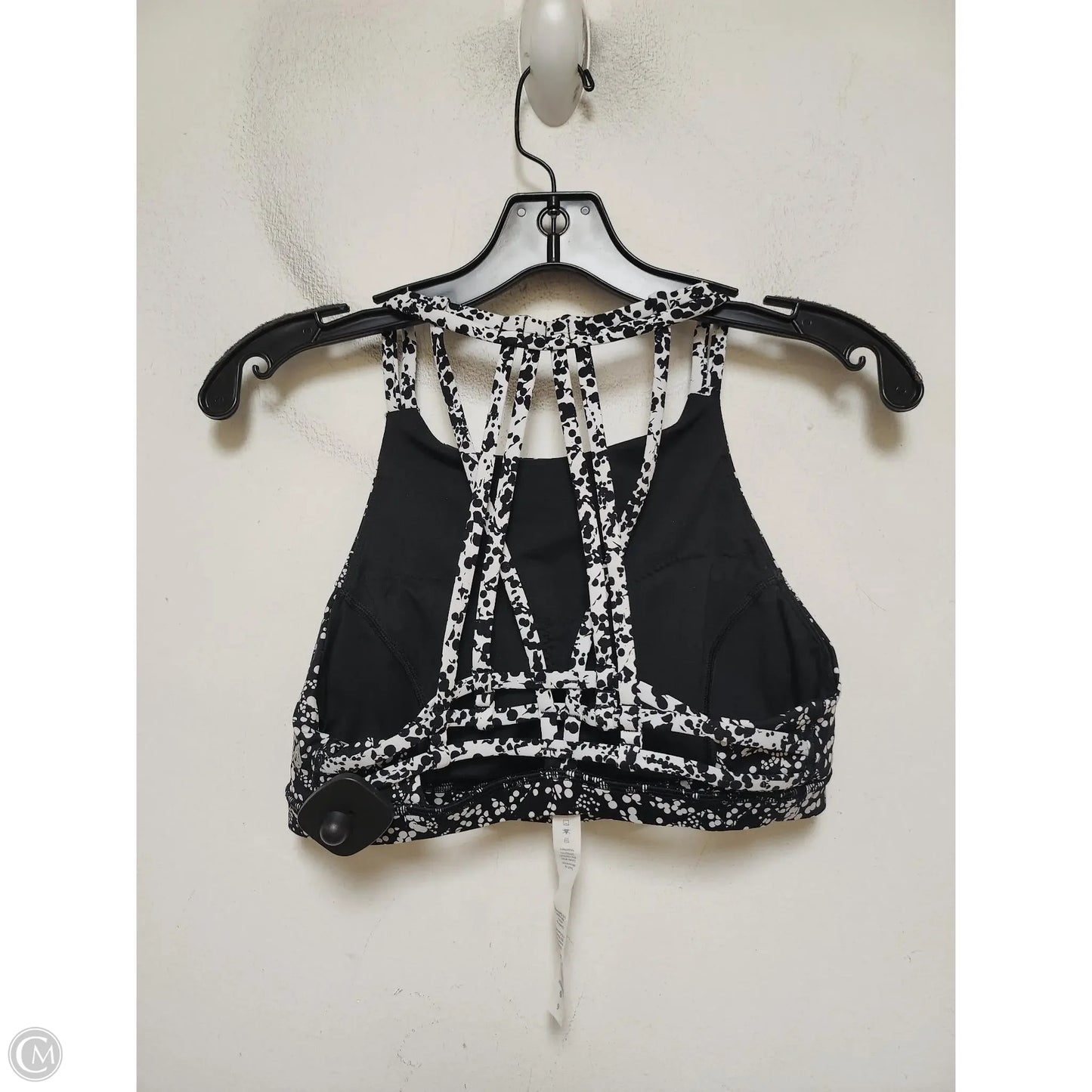Athletic Bra By Lululemon In Black & White, Size: 6