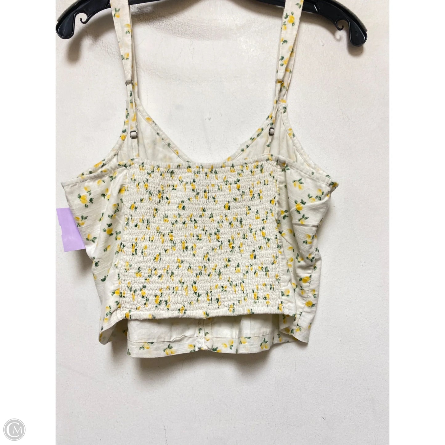 Tank Top By Abercrombie And Fitch In White & Yellow, Size: Xl