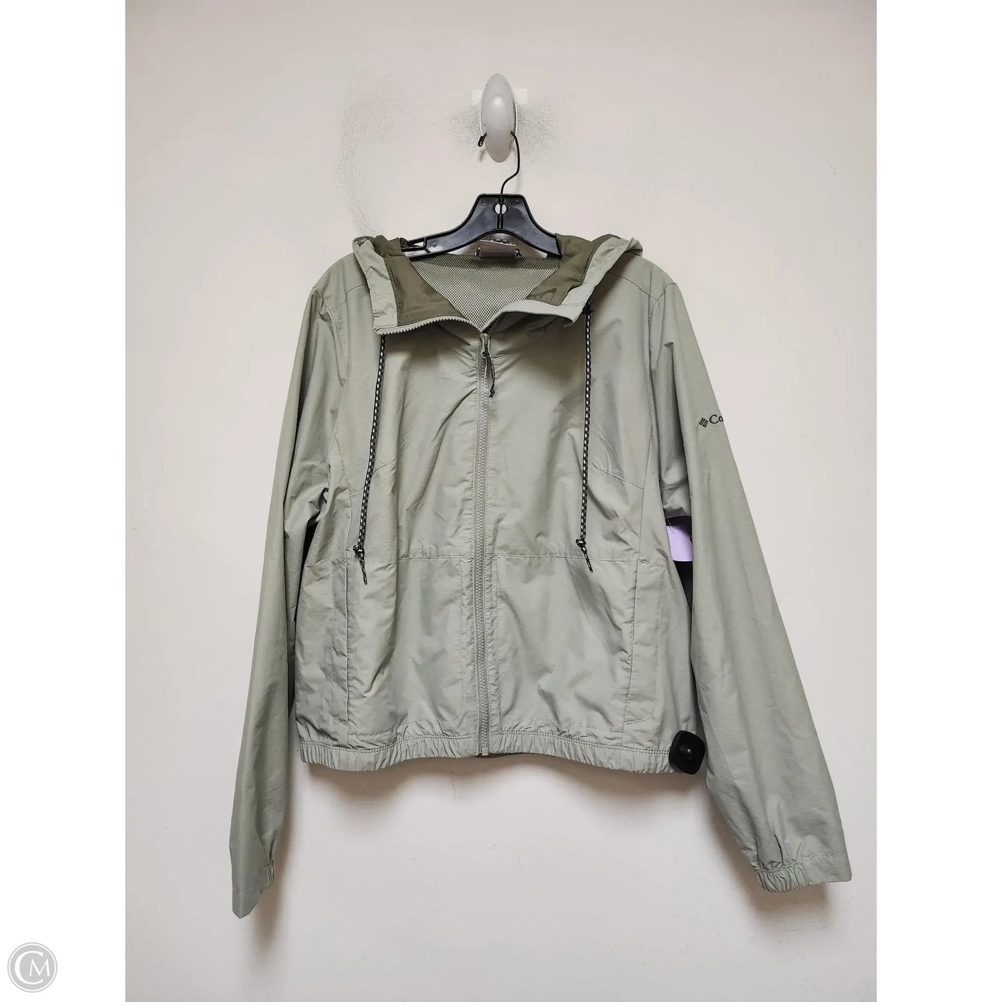 Coat Raincoat By Columbia In Green, Size: L
