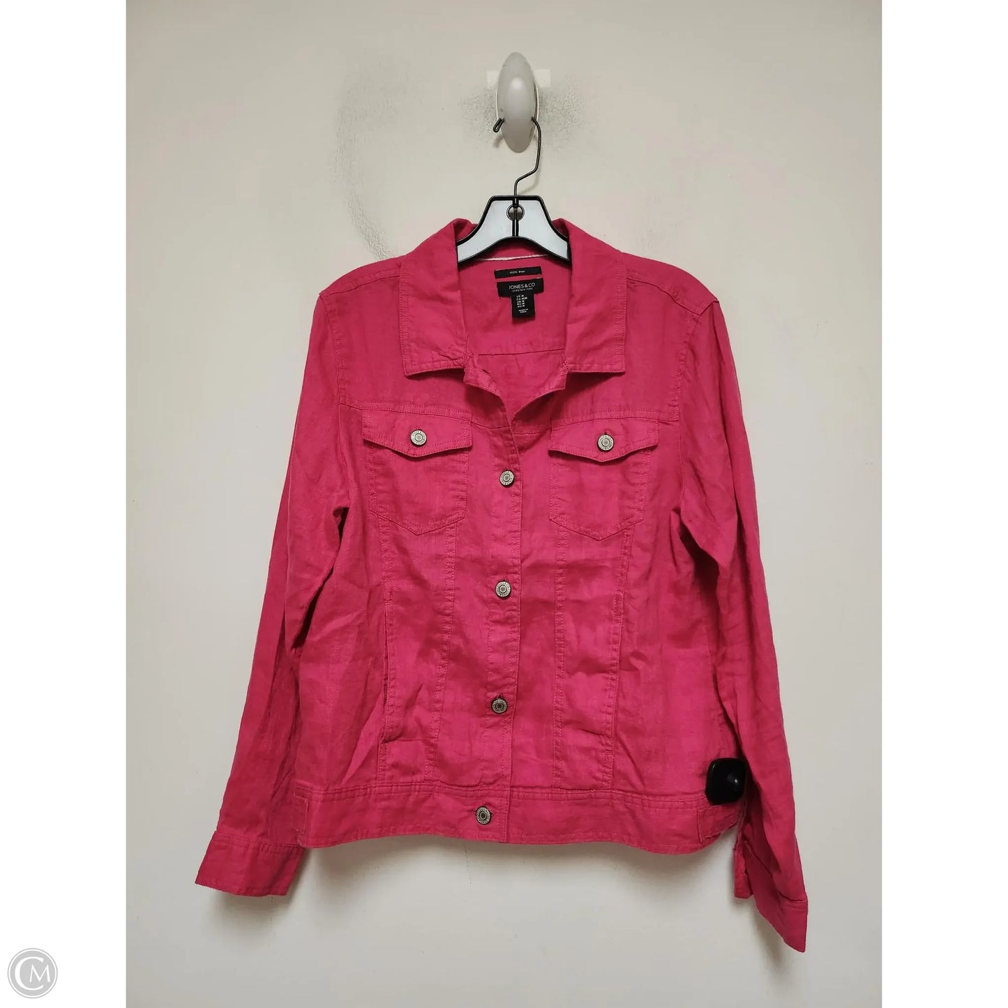 Jacket Denim By Jones And Co In Pink, Size: M