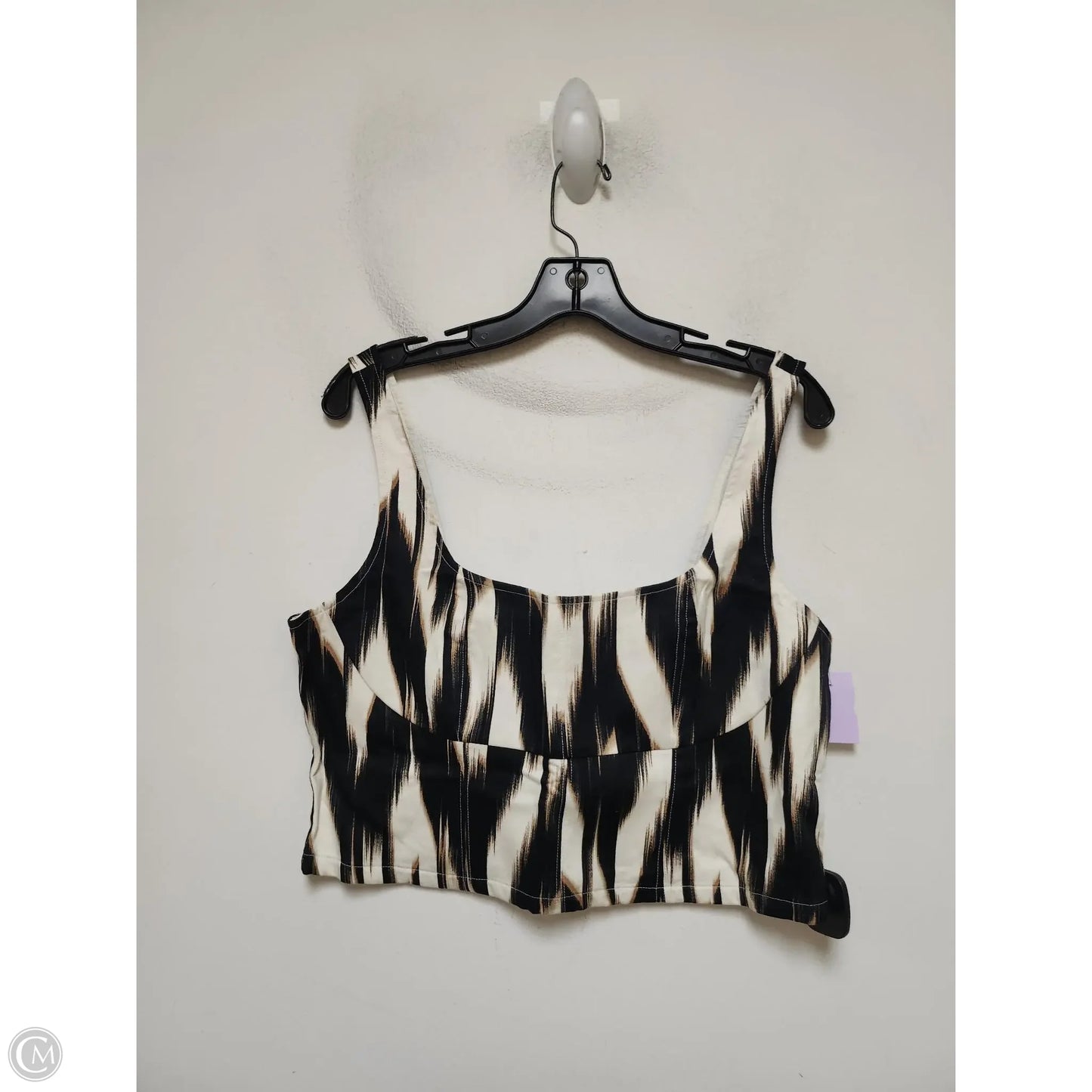 Top Sleeveless By Banana Republic In Black & Tan, Size: L