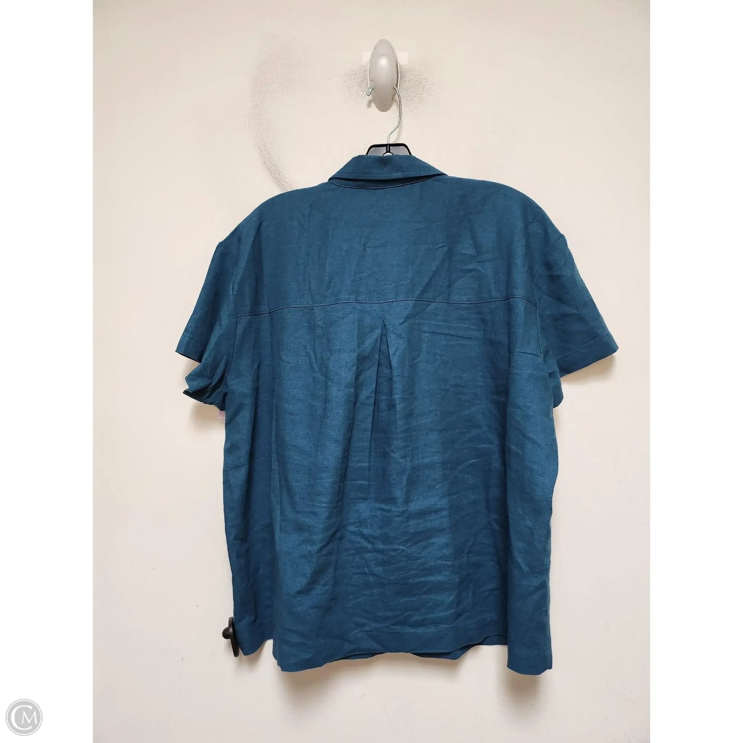 Top Short Sleeve By Nine West In Teal, Size: M