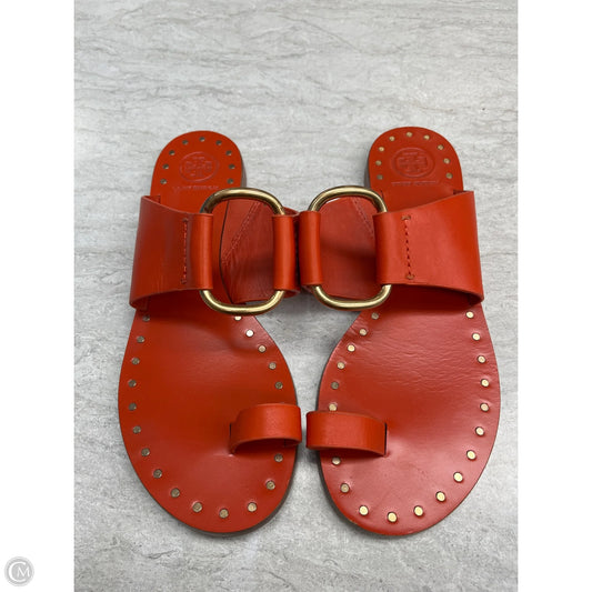 Sandals Designer By Tory Burch In Orange, Size: 7