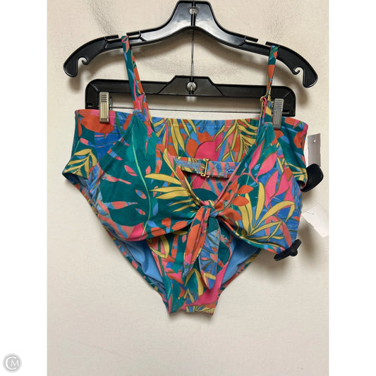 Sweater 2pc By Kona Sol In Tropical Print, Size: Xl