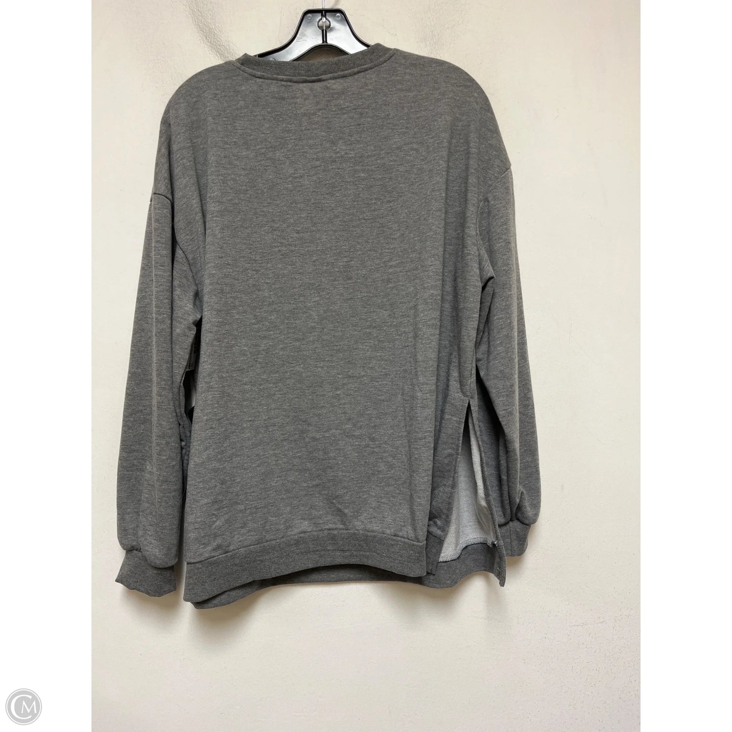 Sweatshirt Crewneck By Clothes Mentor In Grey, Size: L
