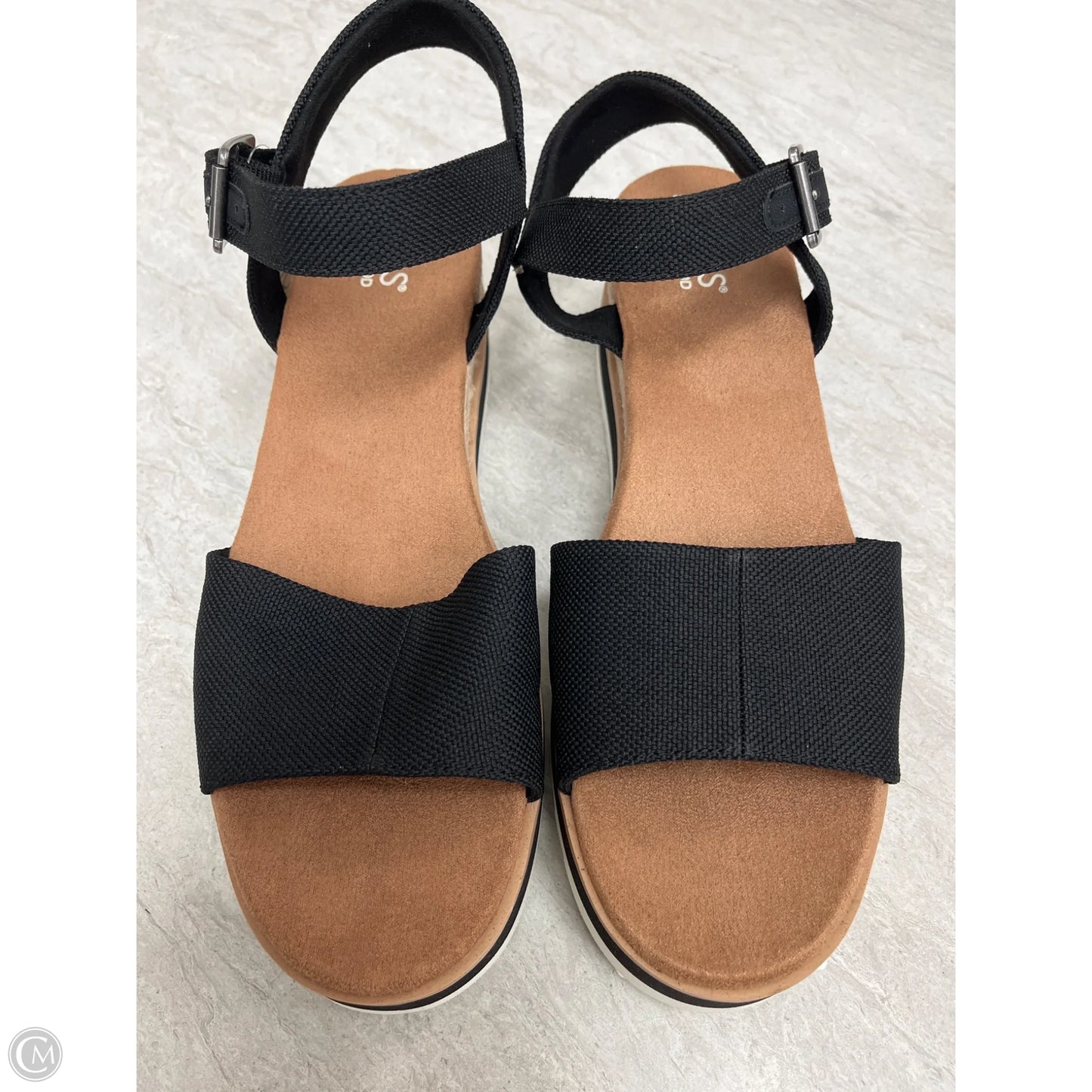 Sandals Flats By Toms In Black, Size: 10