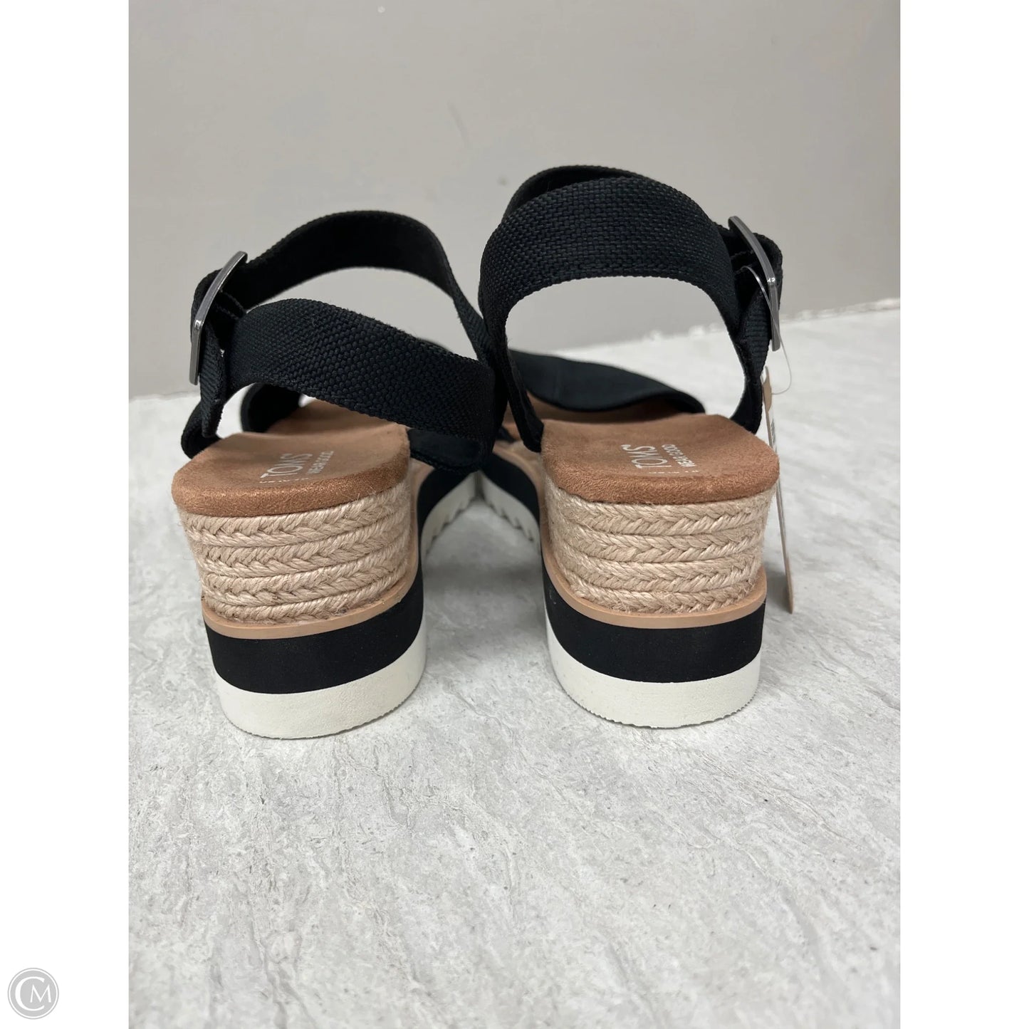 Sandals Flats By Toms In Black, Size: 10