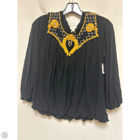 Top Long Sleeve By Free People In Black, Size: Xs