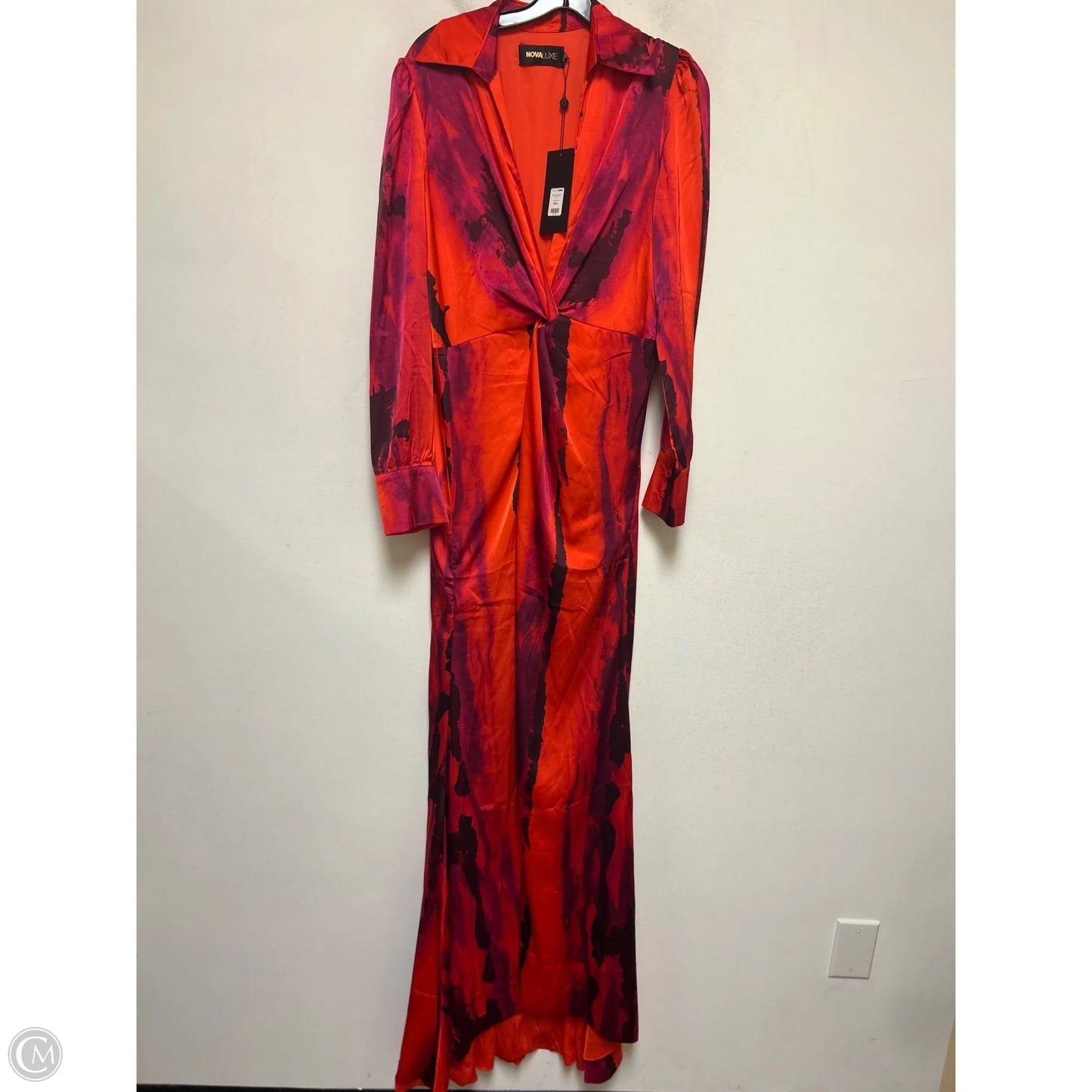 Dress Casual Maxi By Fashion Nova In Pink & Red, Size: L