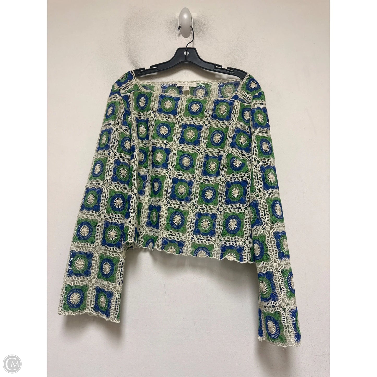 Top Long Sleeve By Chelsea And Violet In Blue & Green, Size: Xl