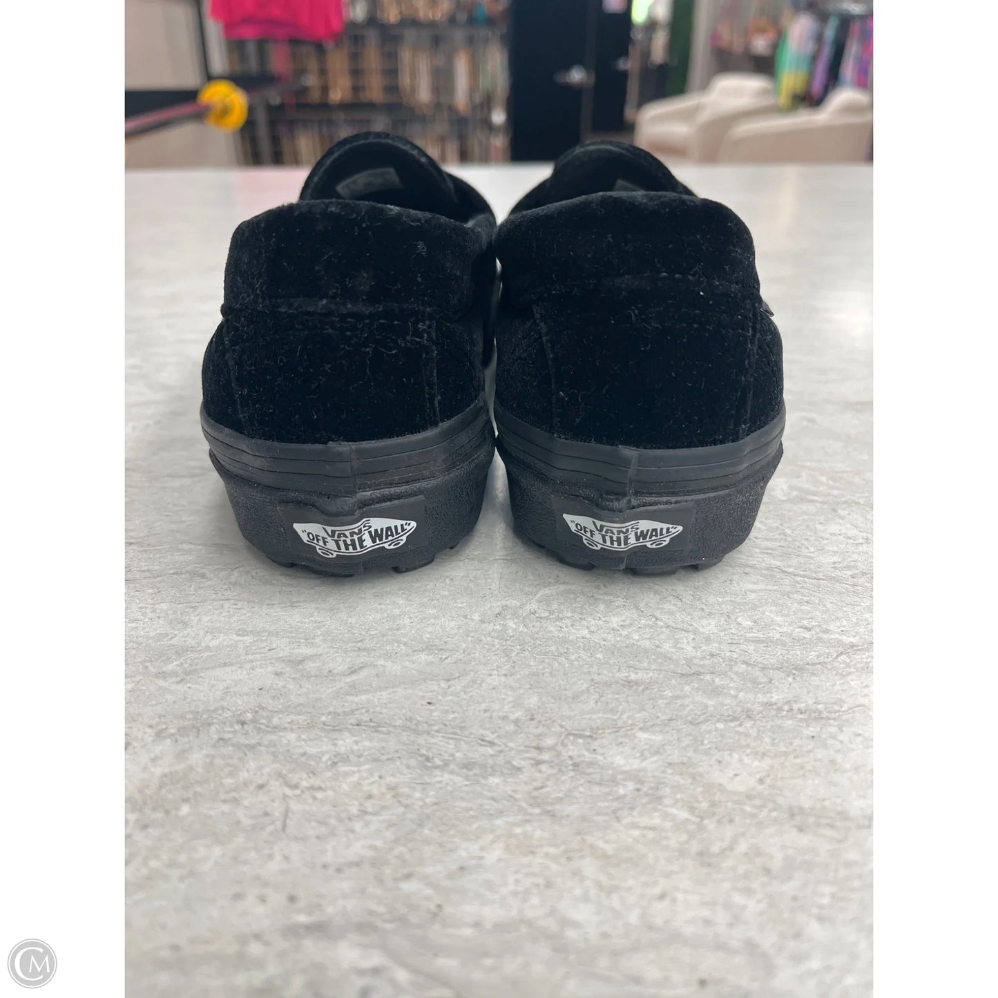 Shoes Flats By Vans In Black, Size: 6.5