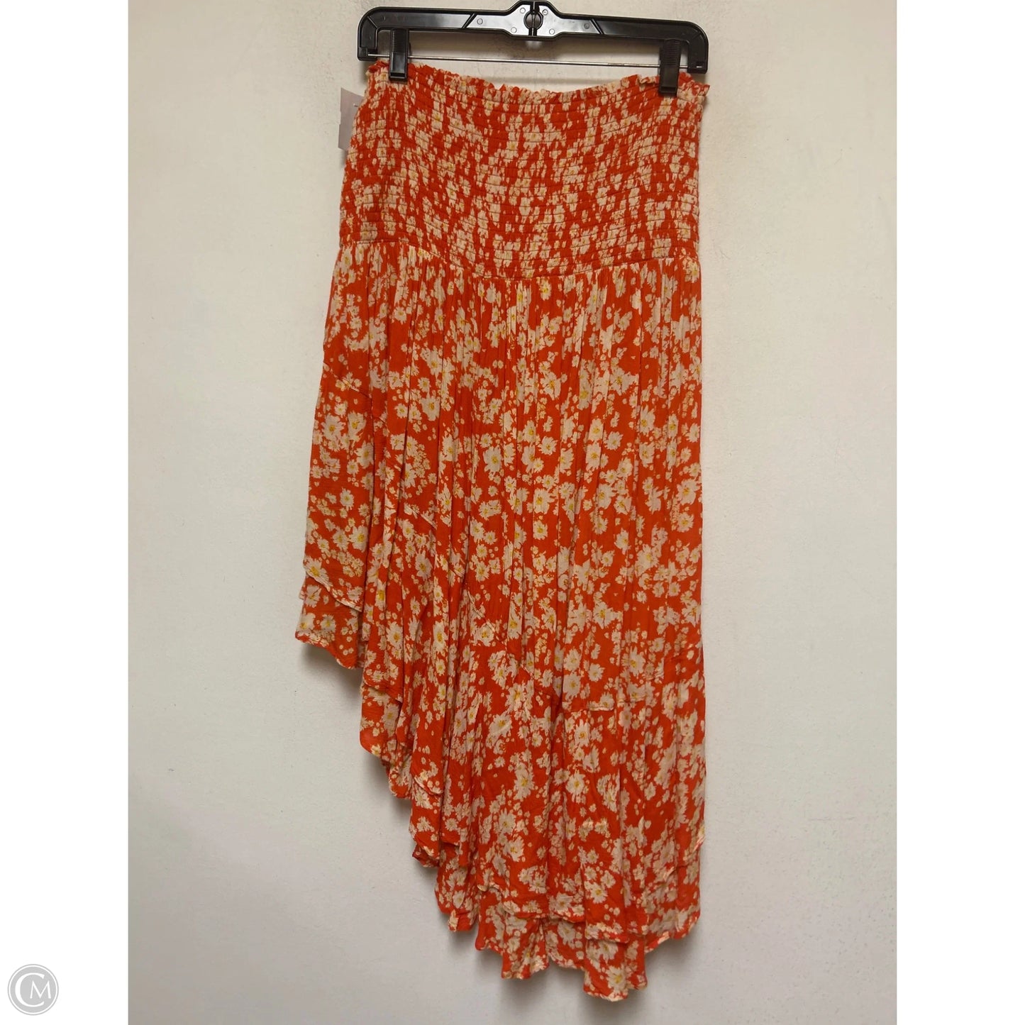 Skirt Midi By Free People In Orange & Yellow, Size: 8