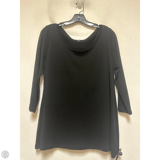 Top Long Sleeve Basic By Eileen Fisher In Black, Size: M