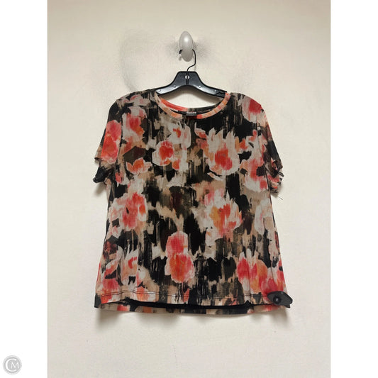Top Short Sleeve By Dkny In Black & Red, Size: Mp