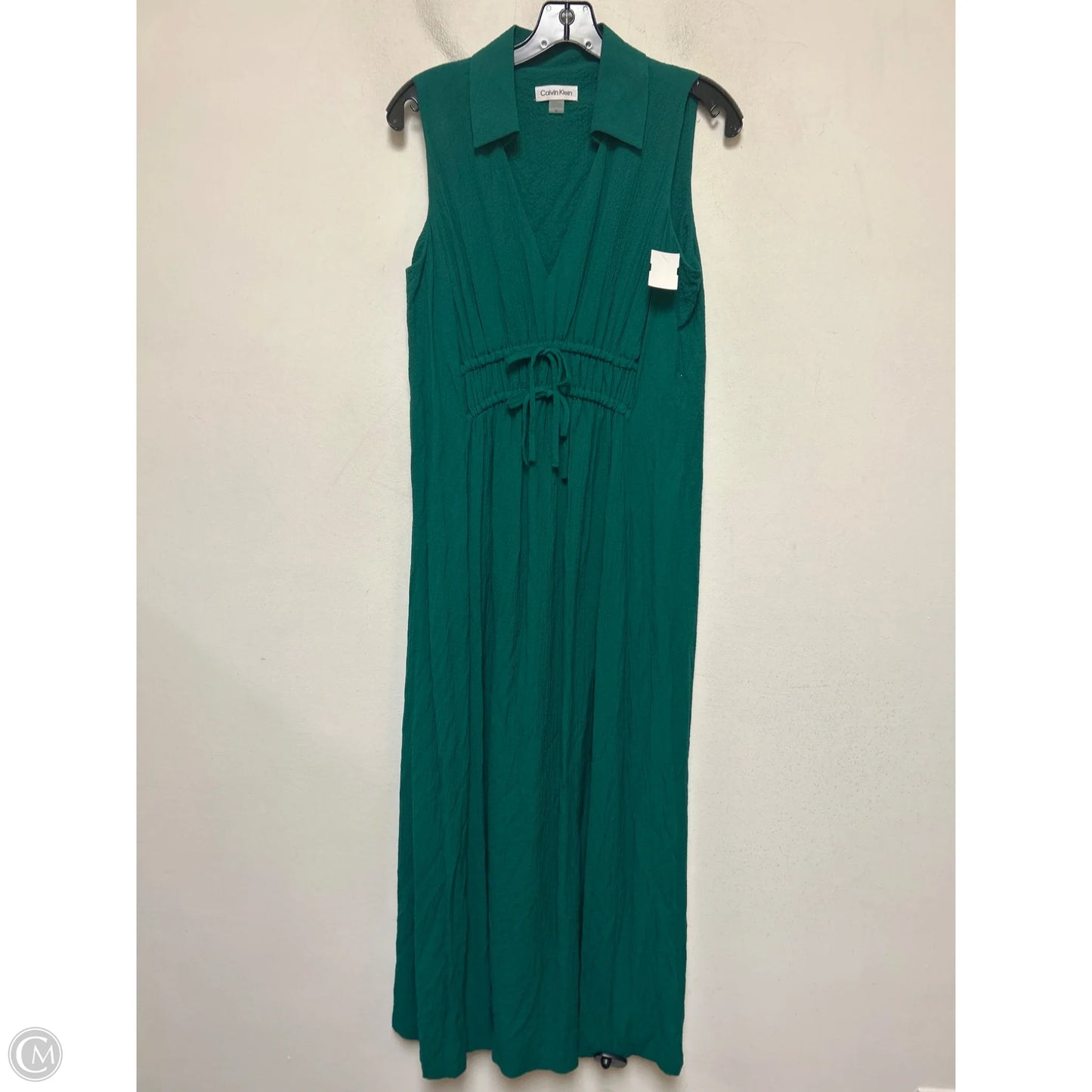 Dress Casual Maxi By Calvin Klein In Green, Size: M