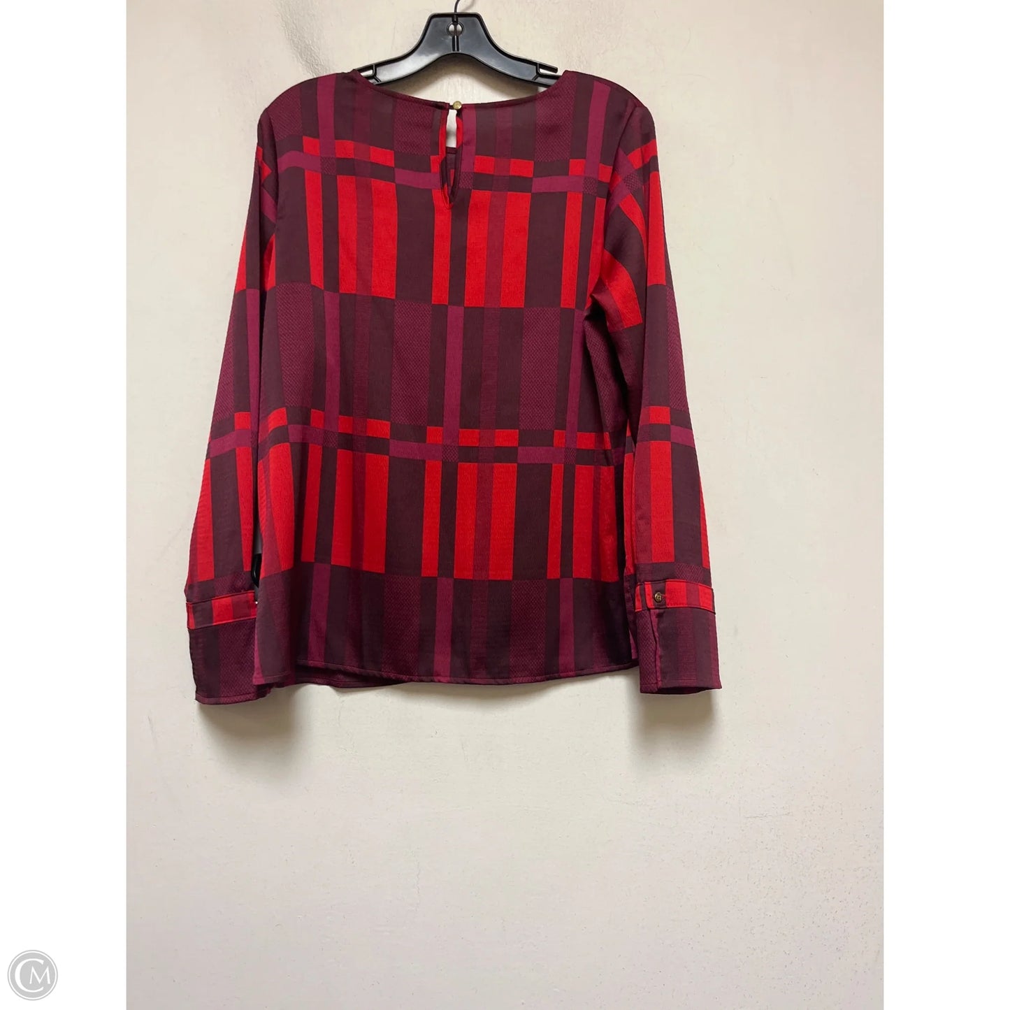 Top Long Sleeve By Liz Claiborne In Maroon, Size: S