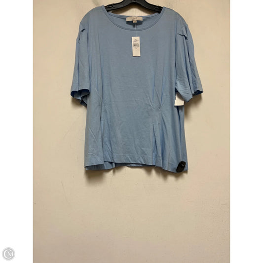 Top Short Sleeve Basic By Loft In Blue, Size: Xl