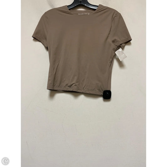 Top Short Sleeve Basic By Abercrombie And Fitch In Tan, Size: S