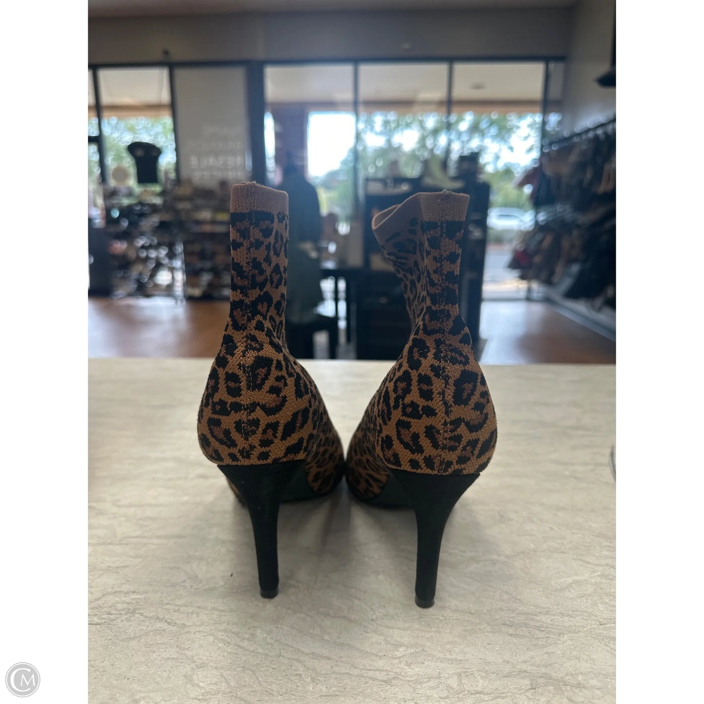 Boots Ankle Heels By Mia In Animal Print, Size: 7.5