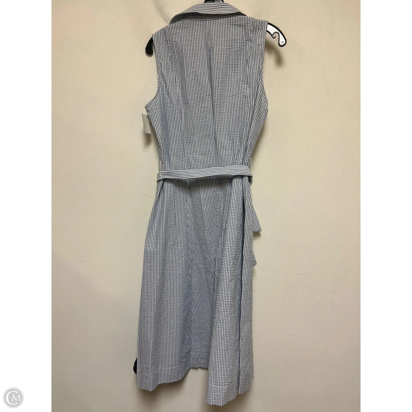 Dress Casual Midi By Anne Klein In Striped Pattern, Size: L
