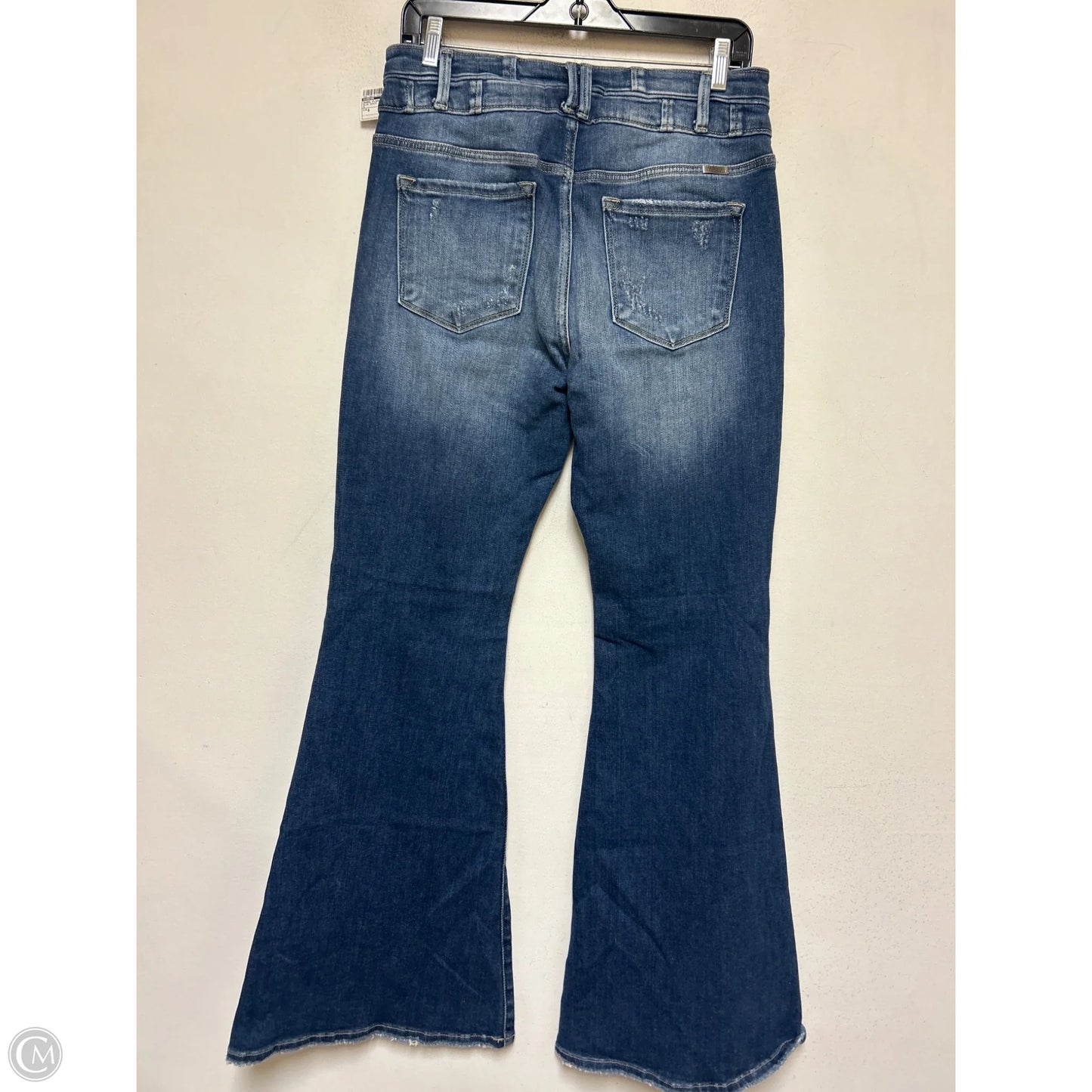 Jeans Flared By Kancan In Blue Denim, Size: 8