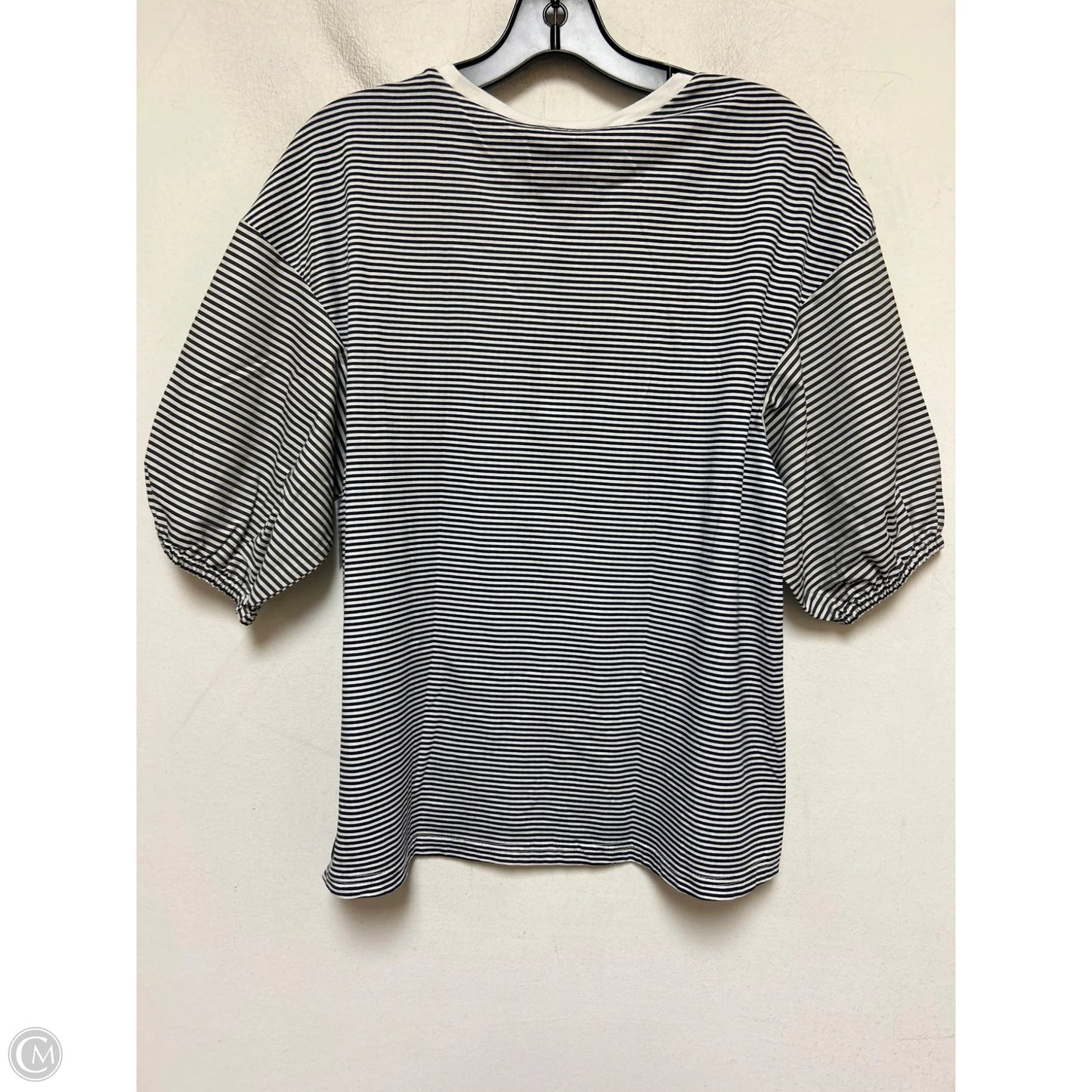 Top Short Sleeve By Dkny In Striped Pattern, Size: Xs