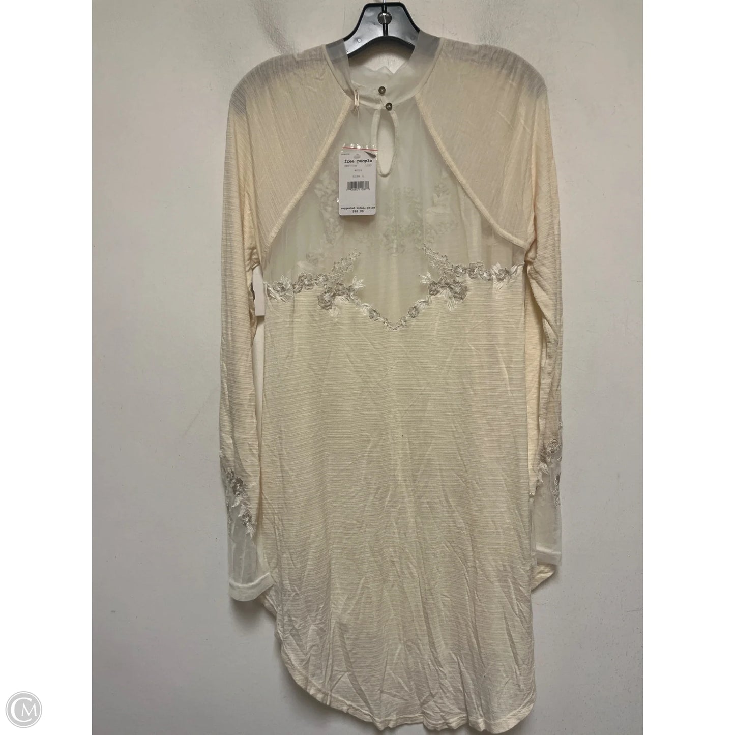 Top Long Sleeve By Free People In Cream, Size: L