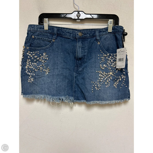 Skirt Mini & Short By Free People In Blue Denim, Size: 8