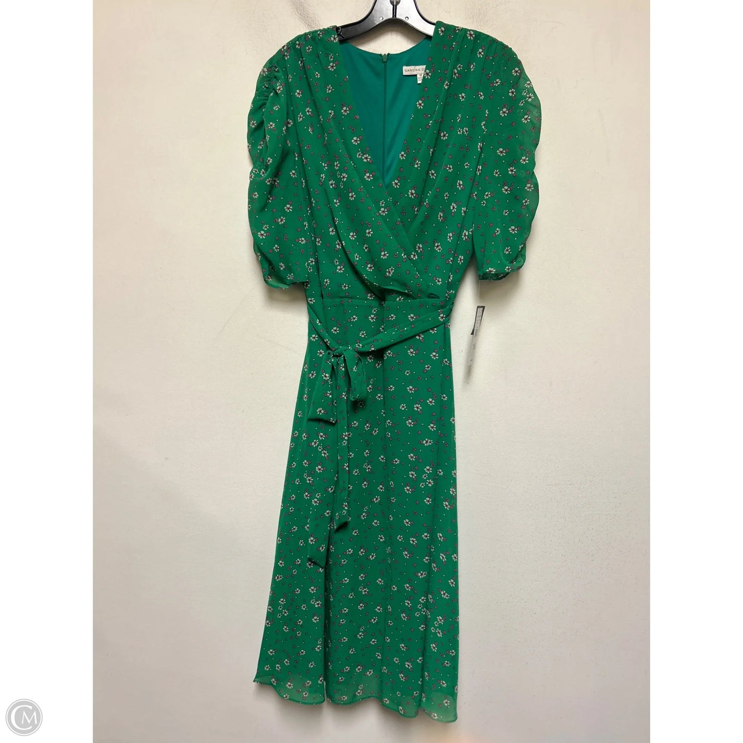 Dress Casual Midi By Sandra Darren In Floral Print, Size: Xl