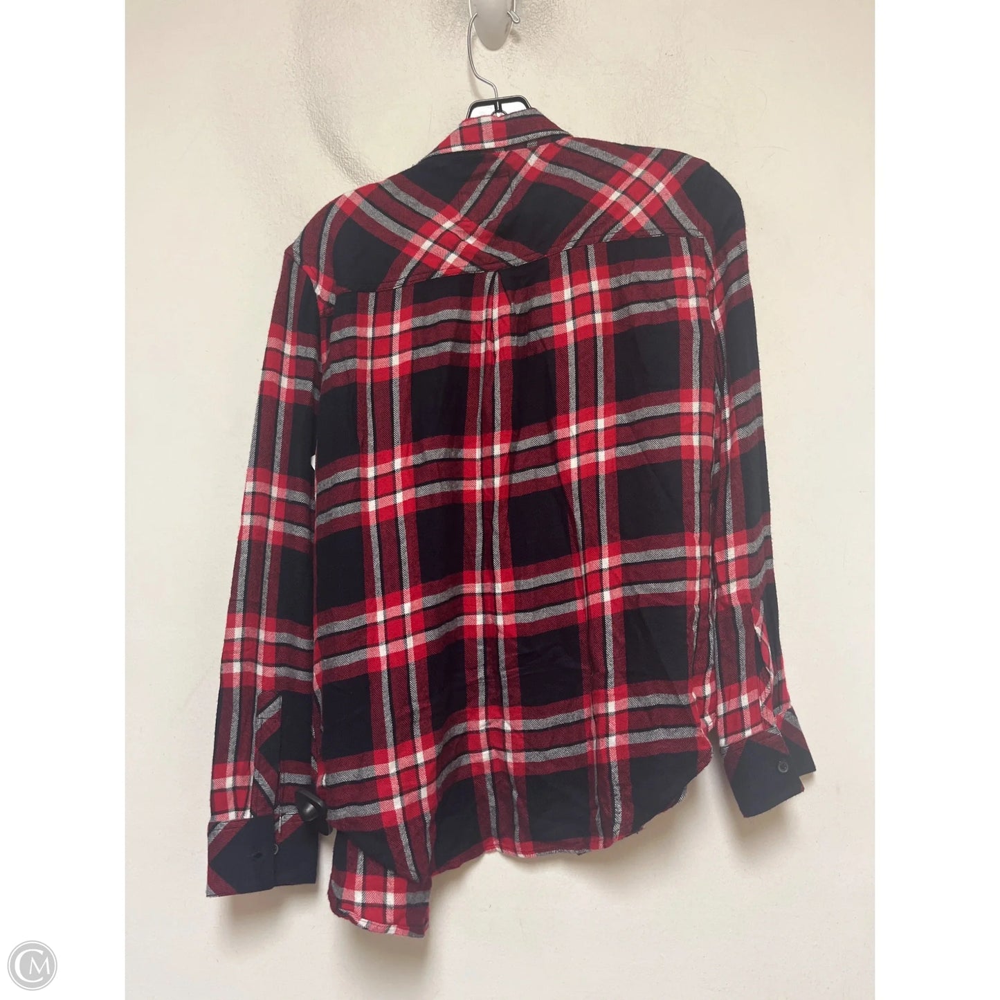Top Long Sleeve By Rails In Plaid Pattern, Size: Xs