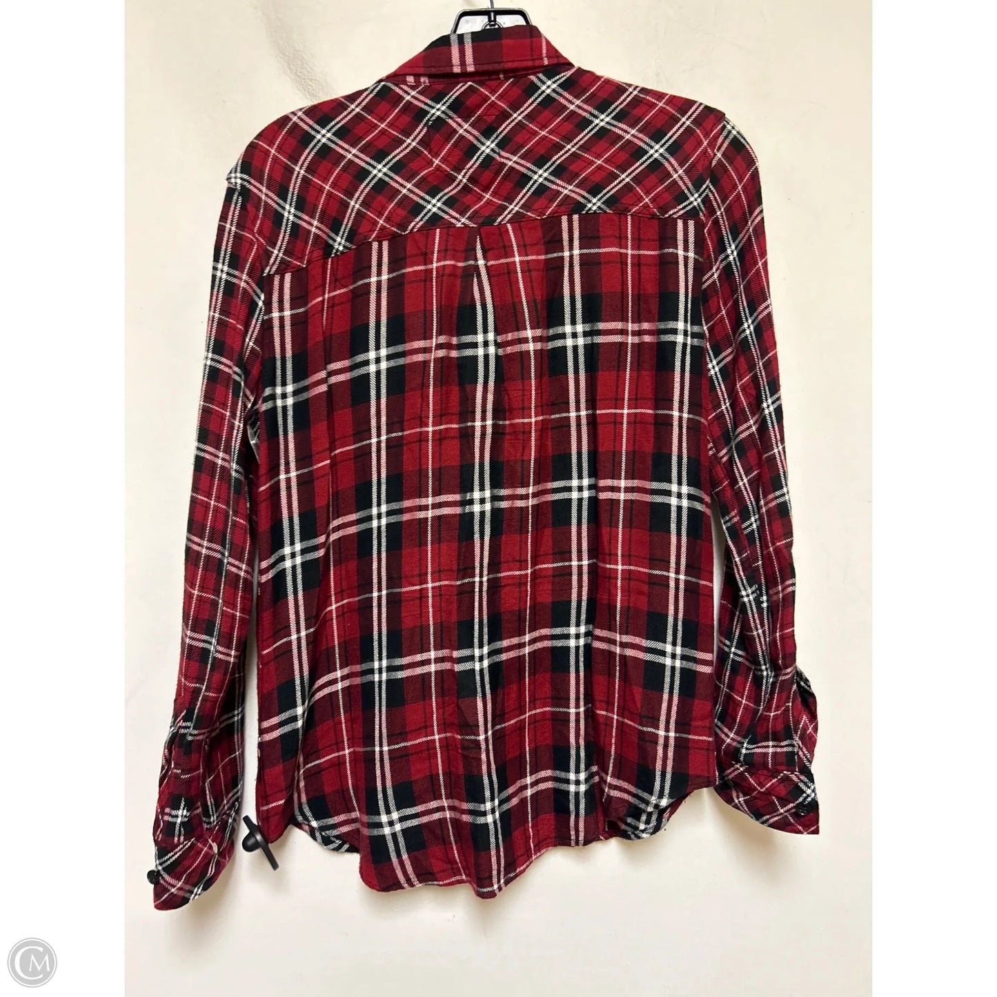 Top Long Sleeve By Rails In Plaid Pattern, Size: Xs