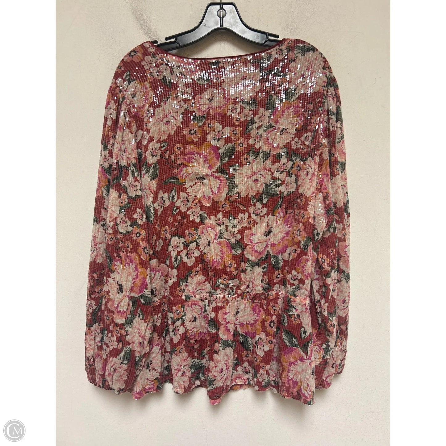 Top Long Sleeve By Lc Lauren Conrad In Floral Print, Size: 2x