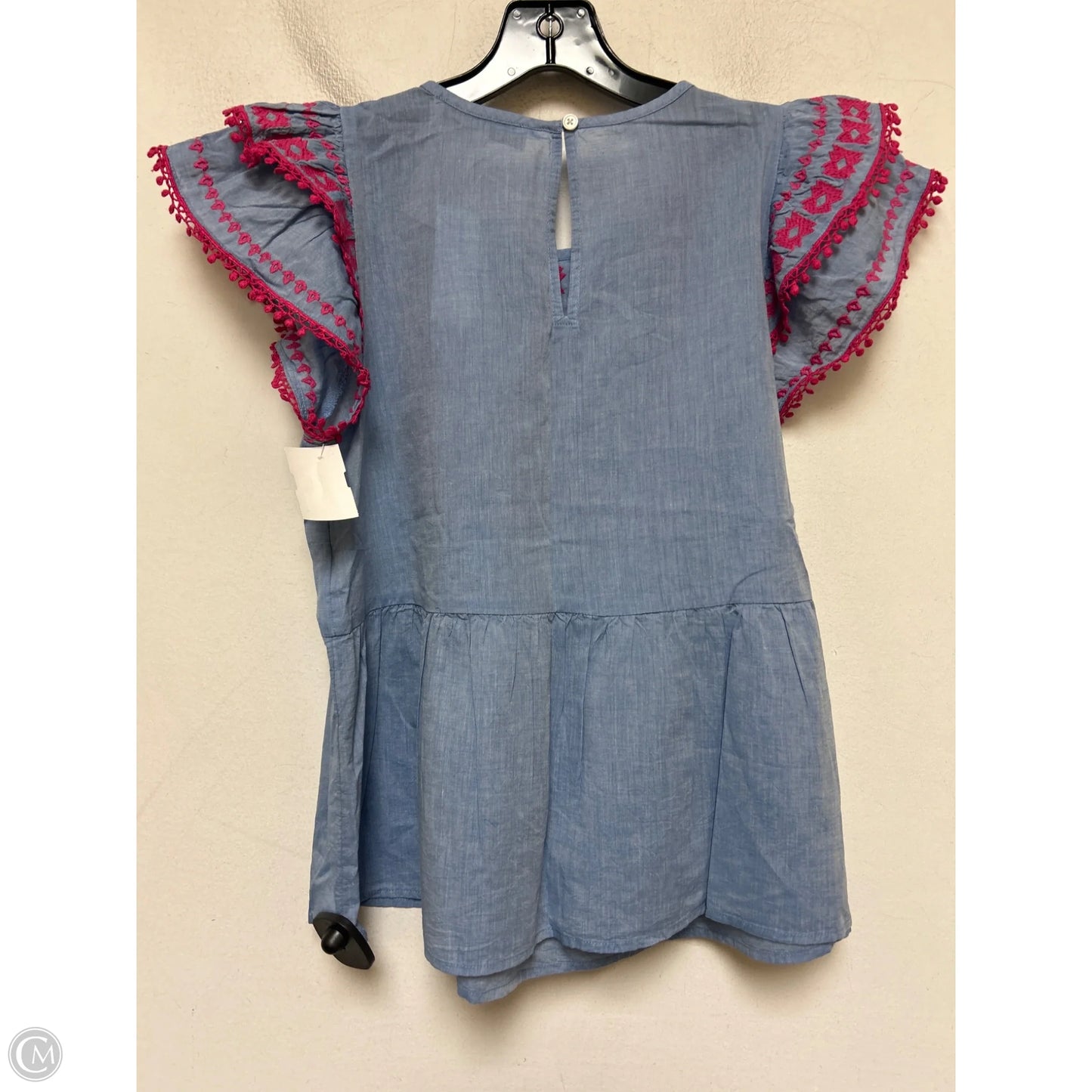 Top Short Sleeve By Loft In Blue, Size: Xs