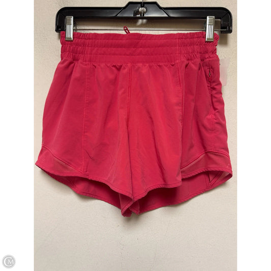 Athletic Shorts By Lululemon In Pink, Size: 4