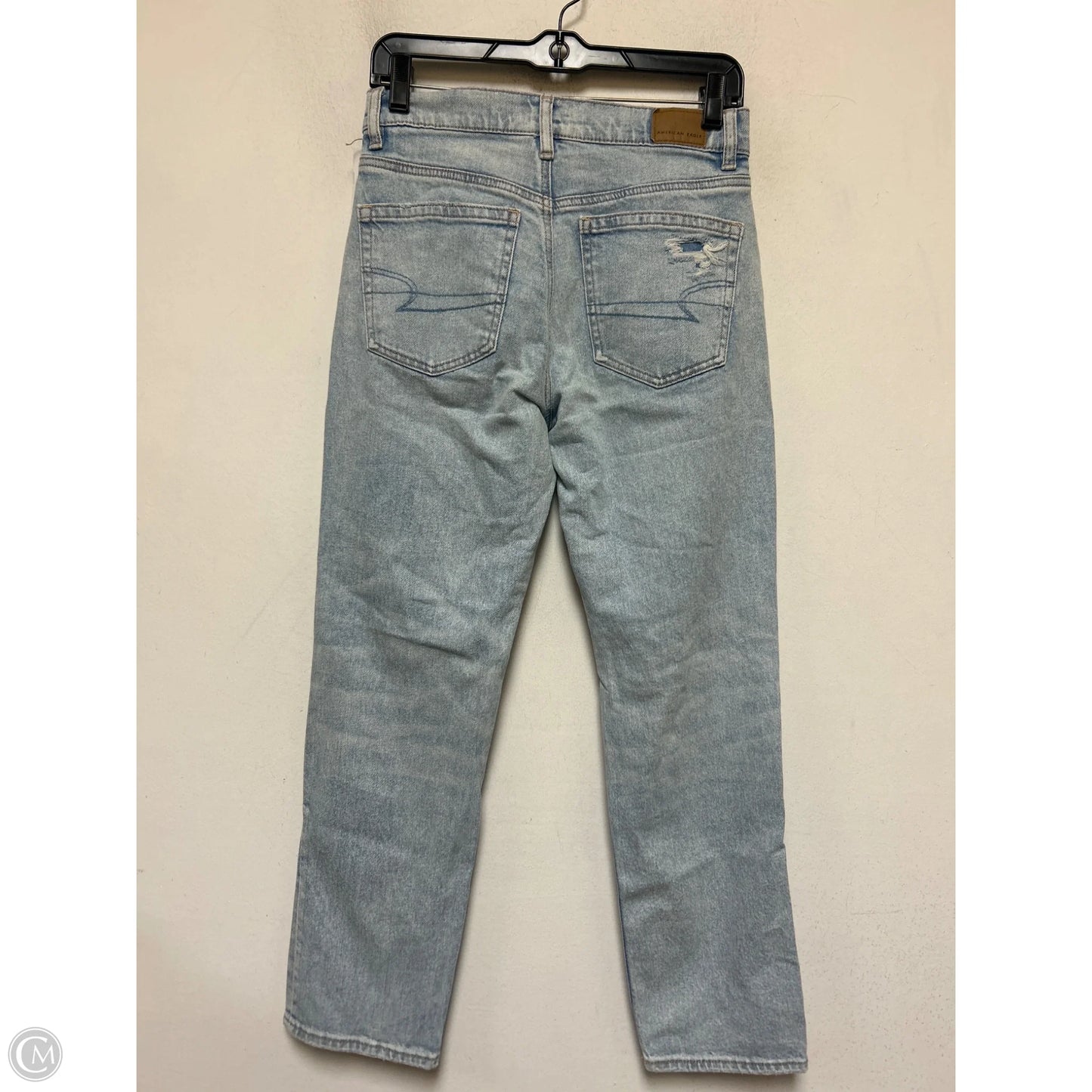 Jeans Straight By American Eagle In Blue Denim, Size: 2