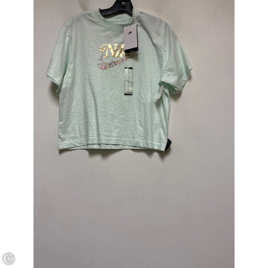 Athletic Top Short Sleeve By Nike In Blue, Size: L