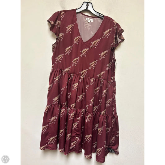 Athletic Dress By Clothes Mentor In Maroon, Size: L